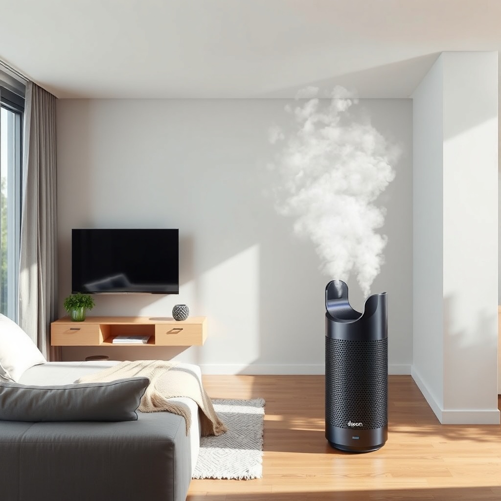 Dyson Purifier Hot+Cool in einem modernen Wohnzimmer
