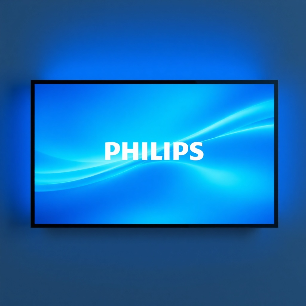 Nahaufnahme des Philips Series 3000i Touch-Displays mit blauem Farbring und aktuellen PM2