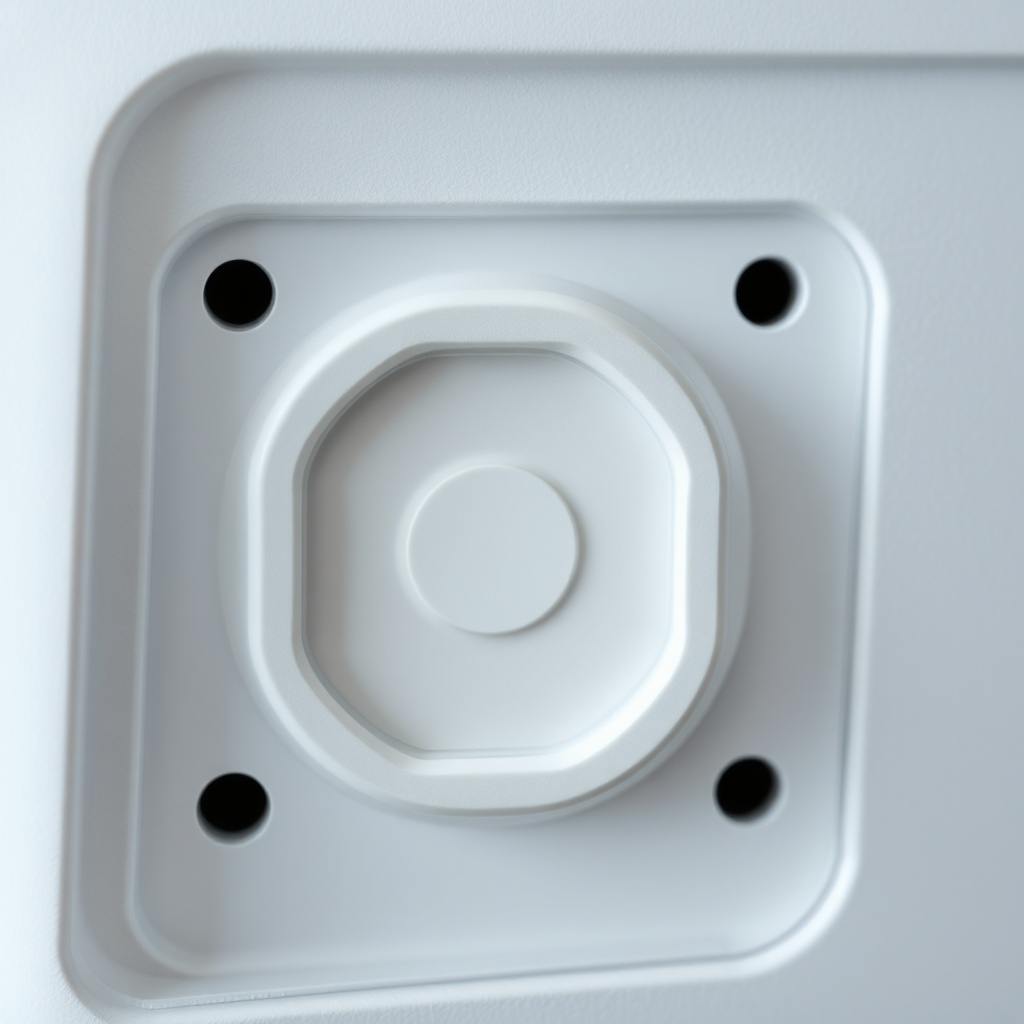 Detailaufnahme der Sensor-Klappe auf der Rückseite des Philips Series 3000i
