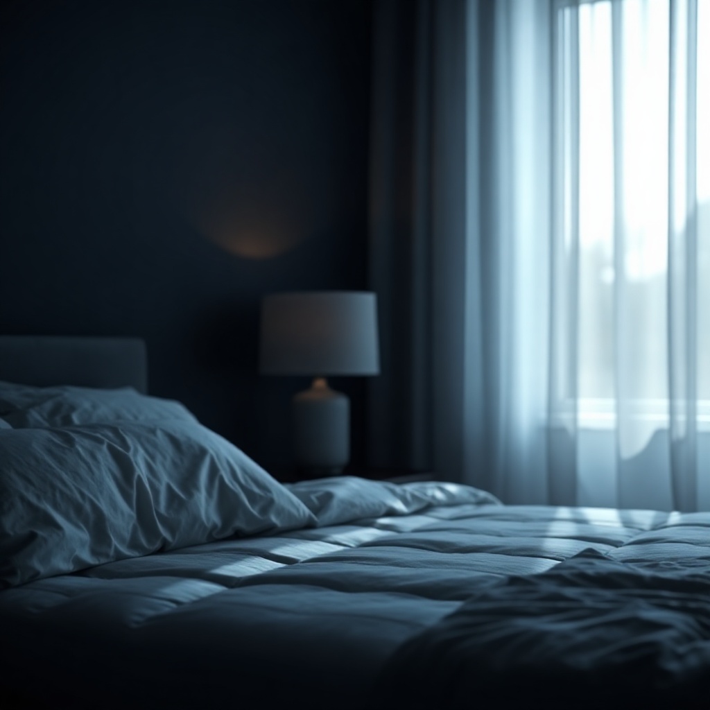 <clean photorealistic photo/illustration of the Philips Series 3000i in a darkened bedroom